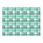 Green plaid pattern Double Sided Flano Blanket (Mini) 