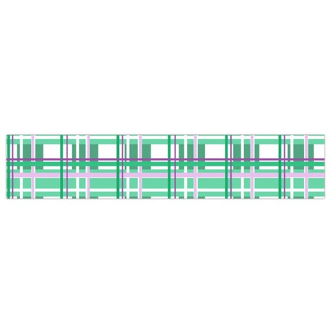 Green plaid pattern Flano Scarf (Small) from ArtsNow.com Front