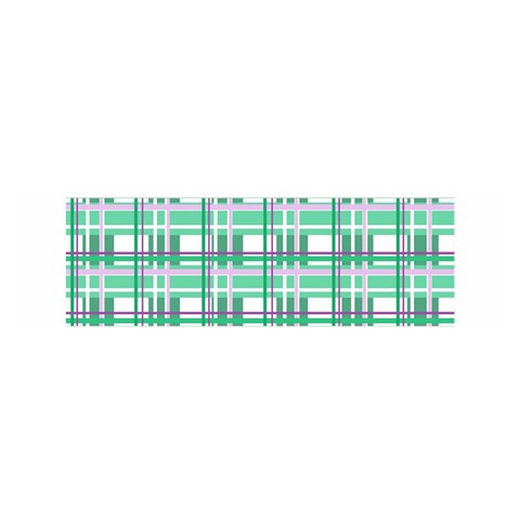 Green plaid pattern Satin Scarf (Oblong) from ArtsNow.com Front