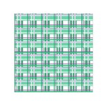 Green plaid pattern Small Satin Scarf (Square)
