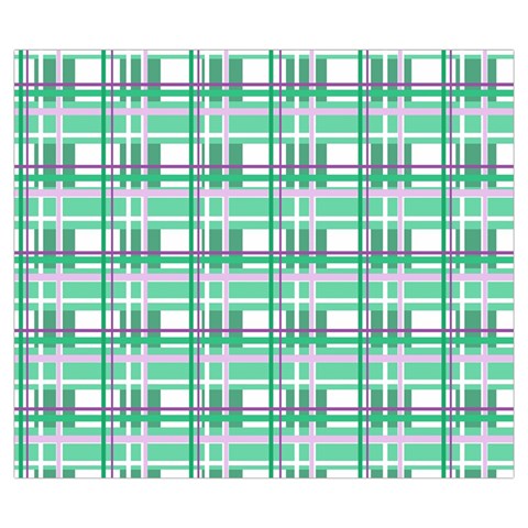 Green plaid pattern Zipper Large Tote Bag from ArtsNow.com Front