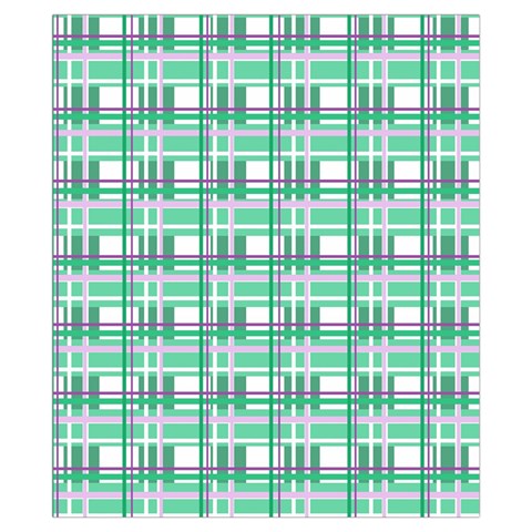 Green plaid pattern Drawstring Pouches (XS)  from ArtsNow.com Front