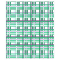 Green plaid pattern Drawstring Pouches (XS)  from ArtsNow.com Back