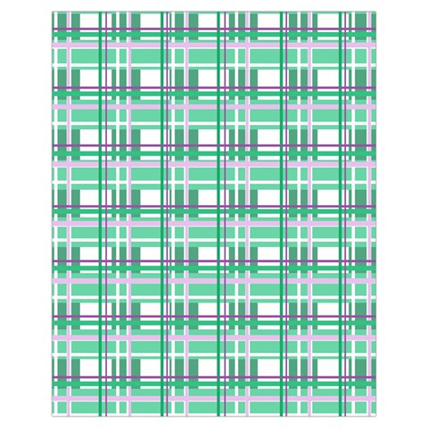 Green plaid pattern Drawstring Pouches (Extra Large) from ArtsNow.com Front