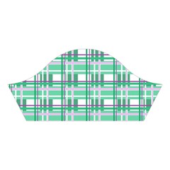 Green plaid pattern Cotton Crop Top from ArtsNow.com Left Sleeve