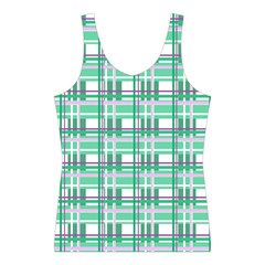 Green plaid pattern Women s Sport Tank Top  from ArtsNow.com Front