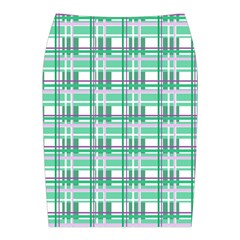 Green plaid pattern Midi Wrap Pencil Skirt from ArtsNow.com Back