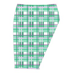 Green plaid pattern Midi Wrap Pencil Skirt from ArtsNow.com  Front Right 