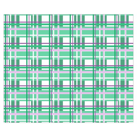 Green plaid pattern Medium Tote Bag from ArtsNow.com Front