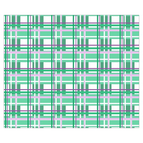 Green plaid pattern Medium Zipper Tote Bag from ArtsNow.com Front