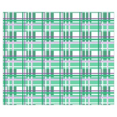 Green plaid pattern Medium Zipper Tote Bag from ArtsNow.com Back