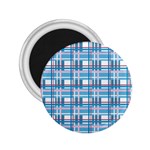 Blue plaid pattern 2.25  Magnets