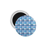 Blue plaid pattern 1.75  Magnets