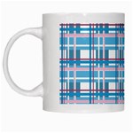 Blue plaid pattern White Mugs