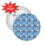 Blue plaid pattern 2.25  Buttons (10 pack) 