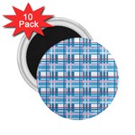 Blue plaid pattern 2.25  Magnets (10 pack) 