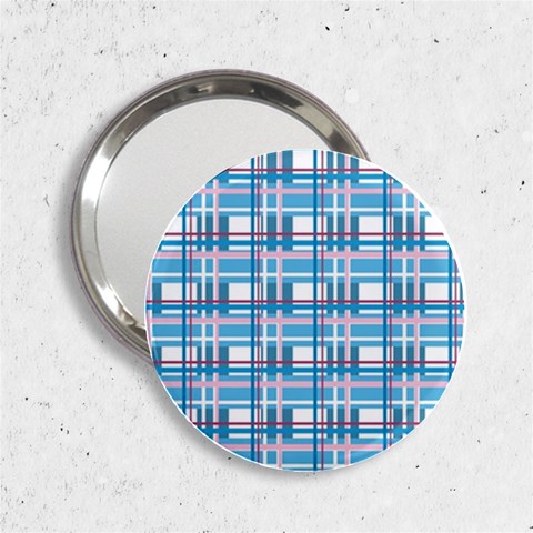 Blue plaid pattern 2.25  Handbag Mirrors from ArtsNow.com Front