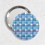 Blue plaid pattern 2.25  Handbag Mirrors