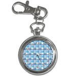 Blue plaid pattern Key Chain Watches