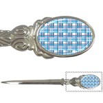 Blue plaid pattern Letter Openers