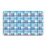 Blue plaid pattern Magnet (Rectangular)