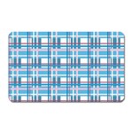 Blue plaid pattern Magnet (Rectangular)