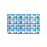 Blue plaid pattern Magnet (Name Card)