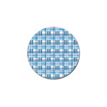 Blue plaid pattern Golf Ball Marker