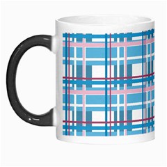 Blue plaid pattern Morph Mugs from ArtsNow.com Left