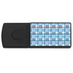 Blue plaid pattern USB Flash Drive Rectangular (4 GB) 
