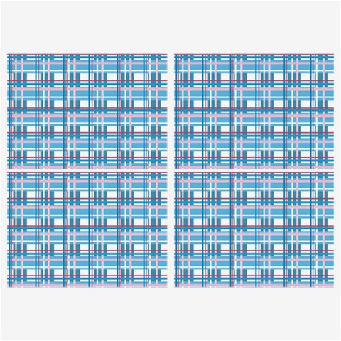 Blue plaid pattern Belt Buckles from ArtsNow.com Front
