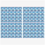 Blue plaid pattern Belt Buckles
