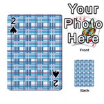 Blue plaid pattern Playing Cards 54 Designs 