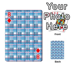 Blue plaid pattern Playing Cards 54 Designs  from ArtsNow.com Front - Diamond8