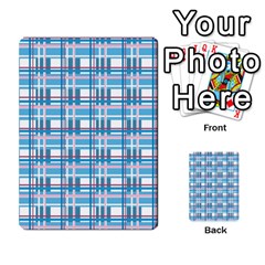 Blue plaid pattern Playing Cards 54 Designs  from ArtsNow.com Back