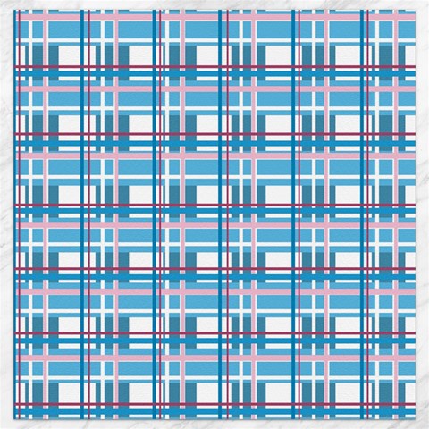 Blue plaid pattern Canvas 12  x 12   from ArtsNow.com 11.4 x11.56  Canvas - 1