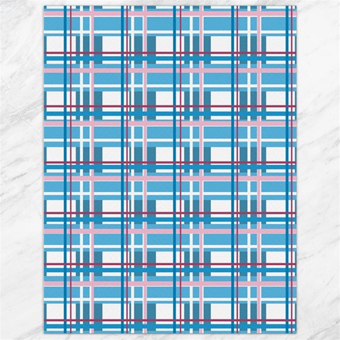 Blue plaid pattern Canvas 12  x 16   from ArtsNow.com 11.86 x15.41  Canvas - 1