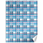 Blue plaid pattern Canvas 36  x 48  