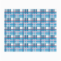 Blue plaid pattern Small Glasses Cloth (2 Front