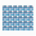 Blue plaid pattern Small Glasses Cloth (2-Side)