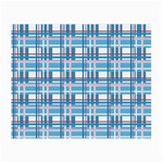 Blue plaid pattern Small Glasses Cloth (2-Side)