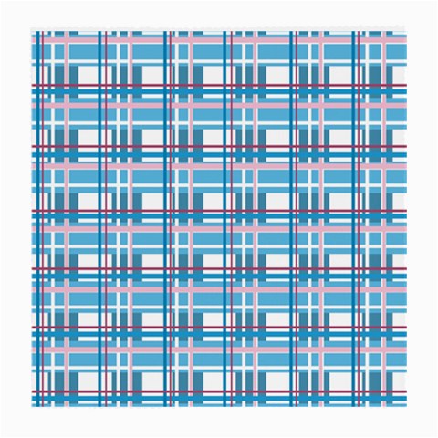Blue plaid pattern Medium Glasses Cloth from ArtsNow.com Front