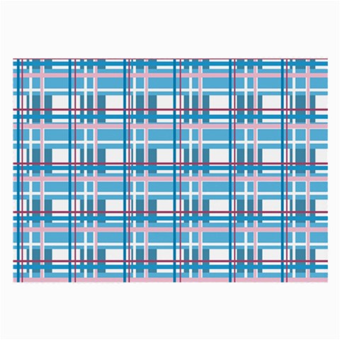 Blue plaid pattern Large Glasses Cloth from ArtsNow.com Front
