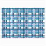 Blue plaid pattern Large Glasses Cloth