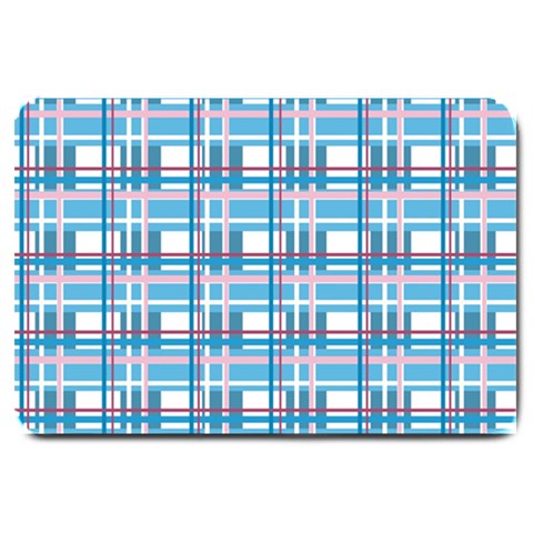 Blue plaid pattern Large Doormat  from ArtsNow.com 30 x20  Door Mat