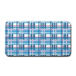 Blue plaid pattern Medium Bar Mats