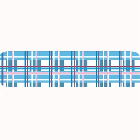 Blue plaid pattern Large Bar Mats from ArtsNow.com 32 x8.5  Bar Mat