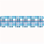 Blue plaid pattern Large Bar Mats