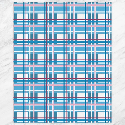 Blue plaid pattern Canvas 11  x 14   from ArtsNow.com 10.95 x13.48  Canvas - 1