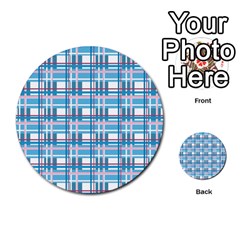 Blue plaid pattern Multi Front 1